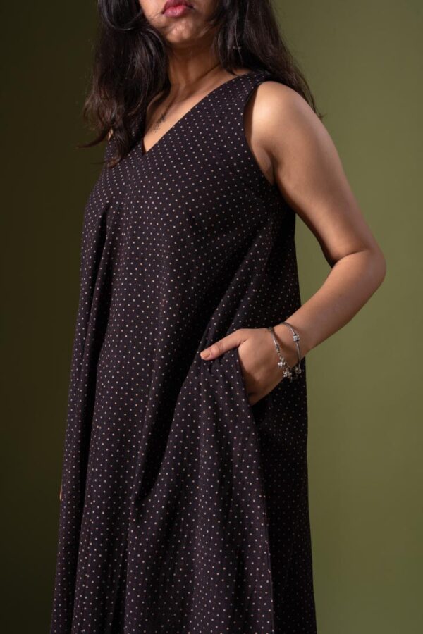Ajrakh Polka Panel Kurta with Pants - Image 3
