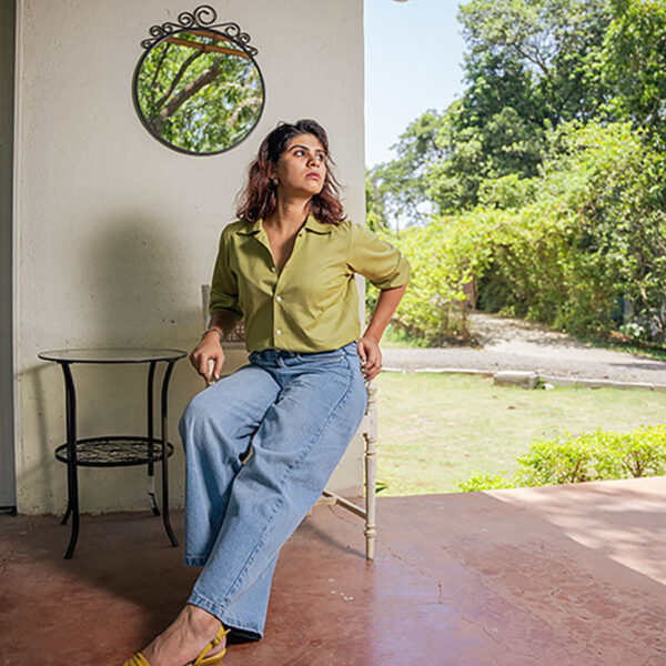 Cotton Linen Green Shirt