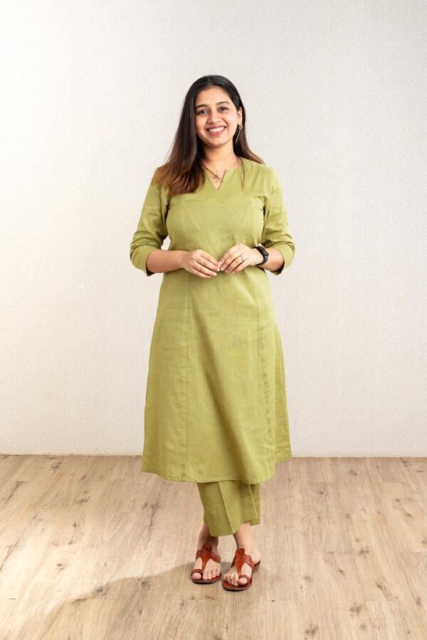 Green Panel Kurta - Image 3