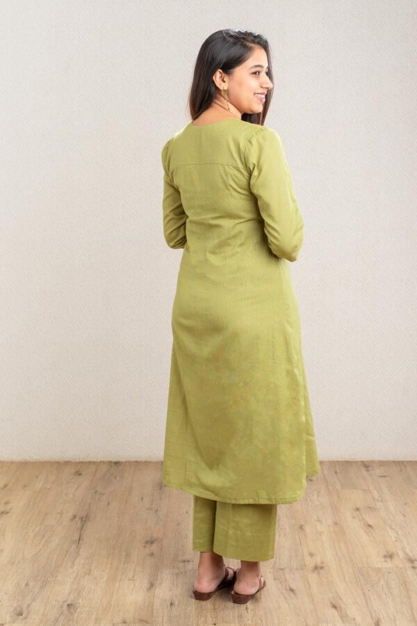 Green Panel Kurta - Image 5